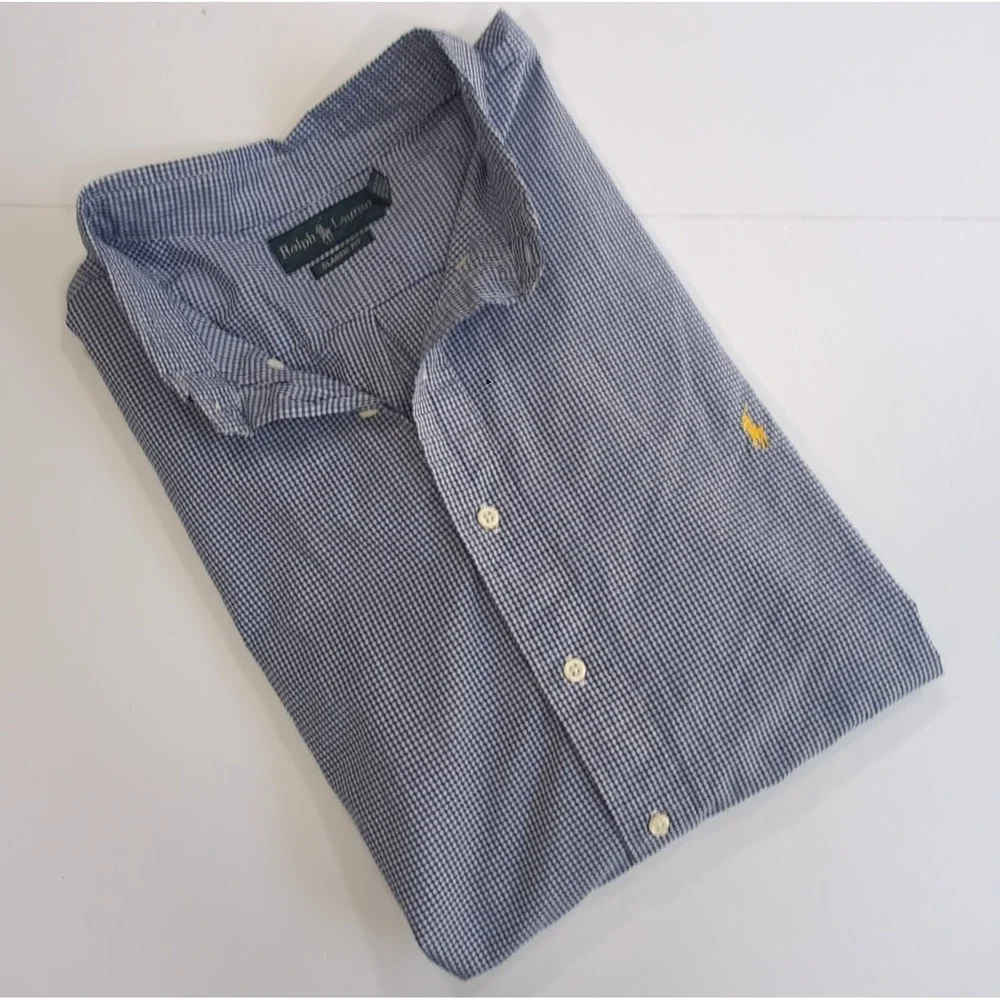 Polo Ralph Lauren Short Sleeve Button Down Oxford Shirt Mens 3XB Gingham Check